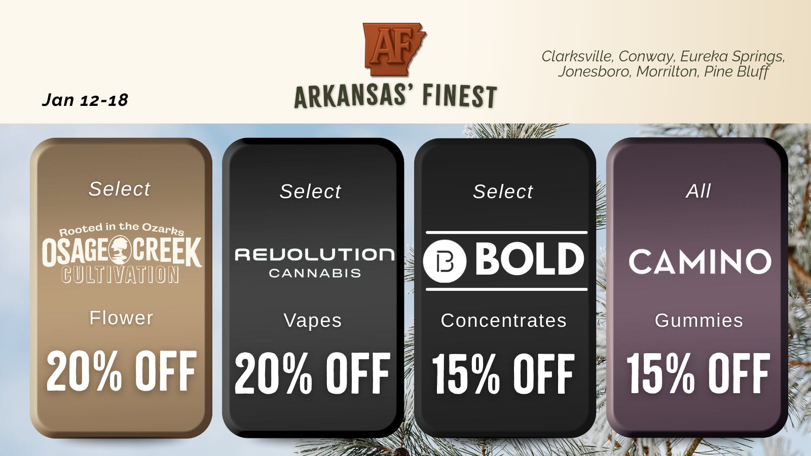 The Vault at Hilltop - Tuesday - Thursday Delivery Weekly Deals: Jan 12-18