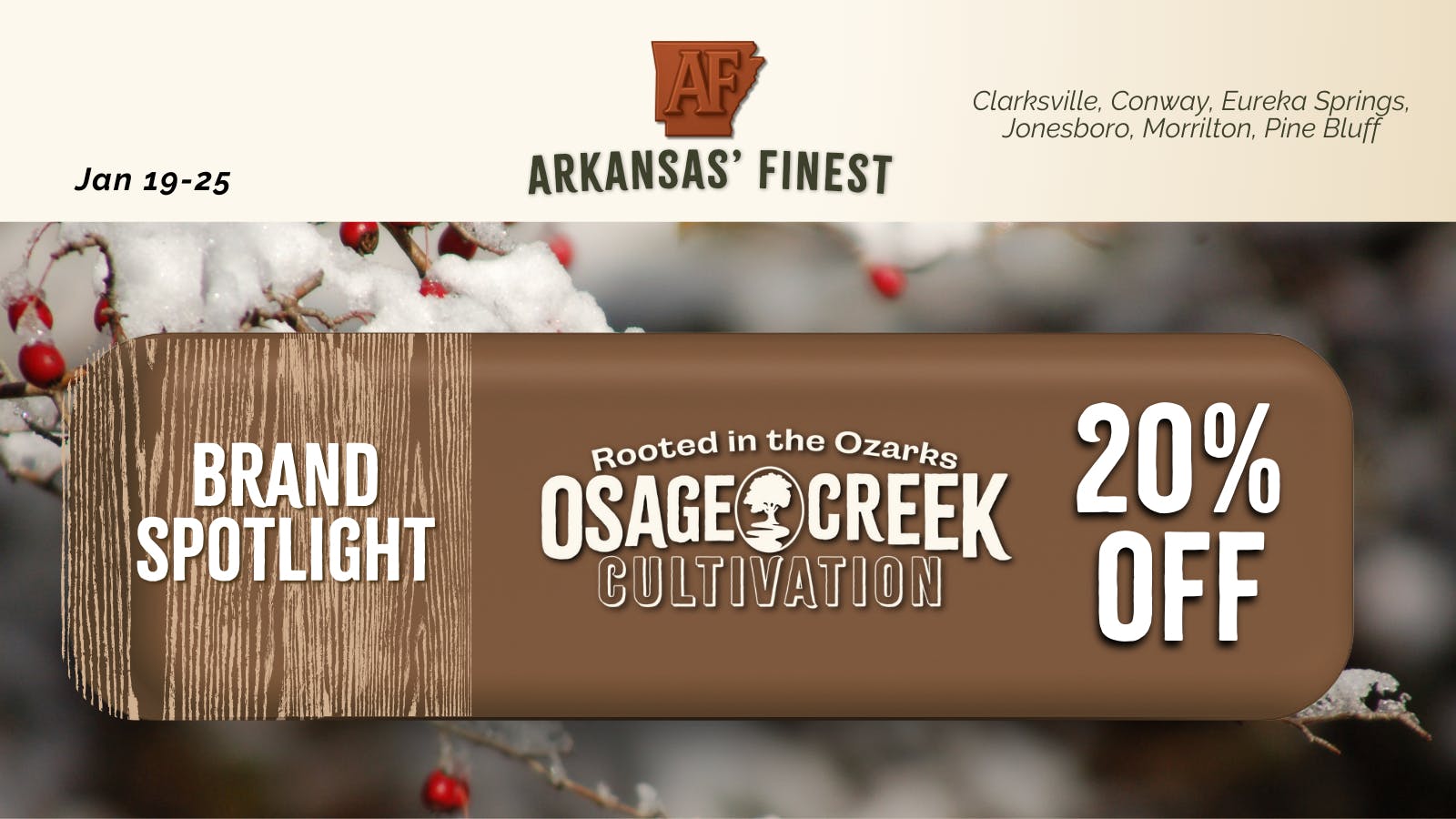 The Vault at Hilltop - Tuesday - Thursday Delivery Osage Creek | Brand Spotlight
