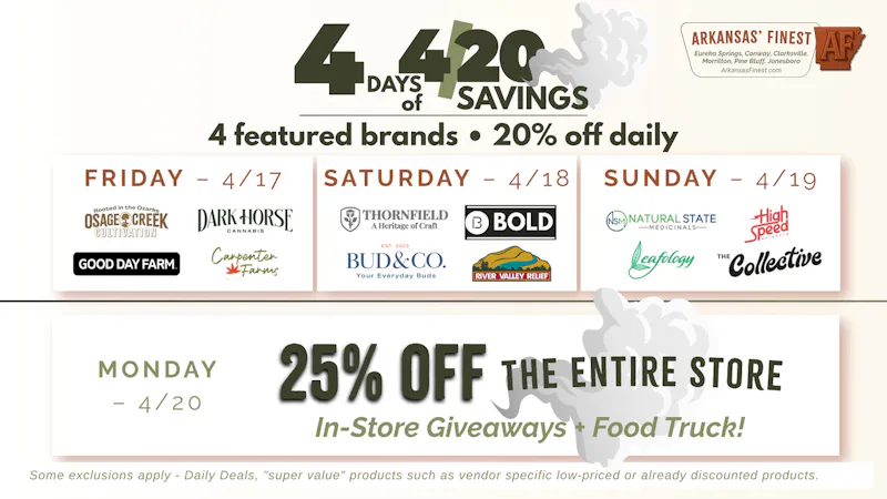 The Vault at Hilltop 420 Deal | Arkansas' Finest Dispensaries