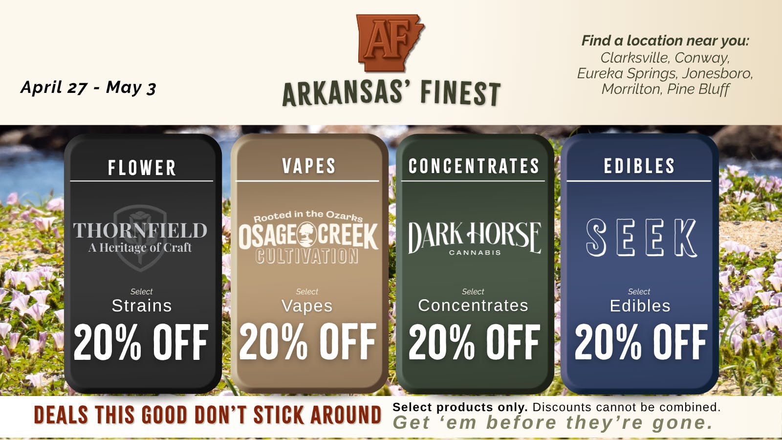 The Treatment (taxes included*) Weekly Deals: April 27 - May 3