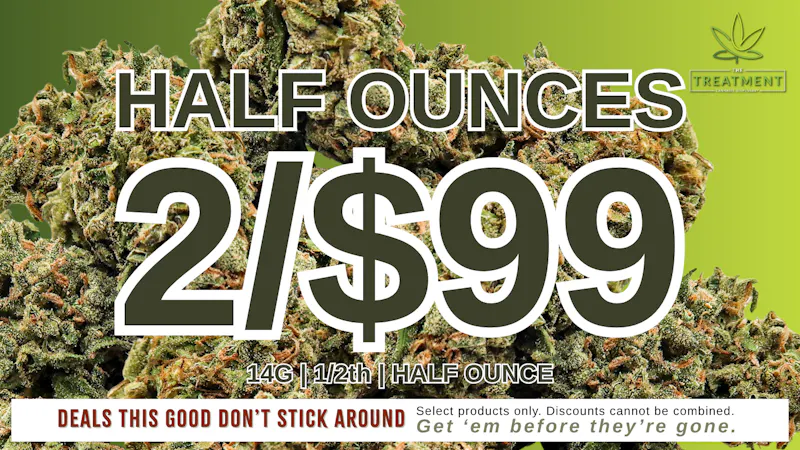 The Treatment (taxes included*) 2/$99 Half Ounces