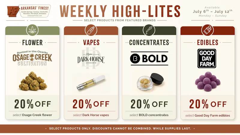 The Vault at Hilltop - Tuesday - Thursday Delivery Weekly Deals: July 6-12