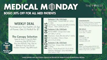 The Forest Baltimore Medical Monday BOGO 50% Off All Med Patients