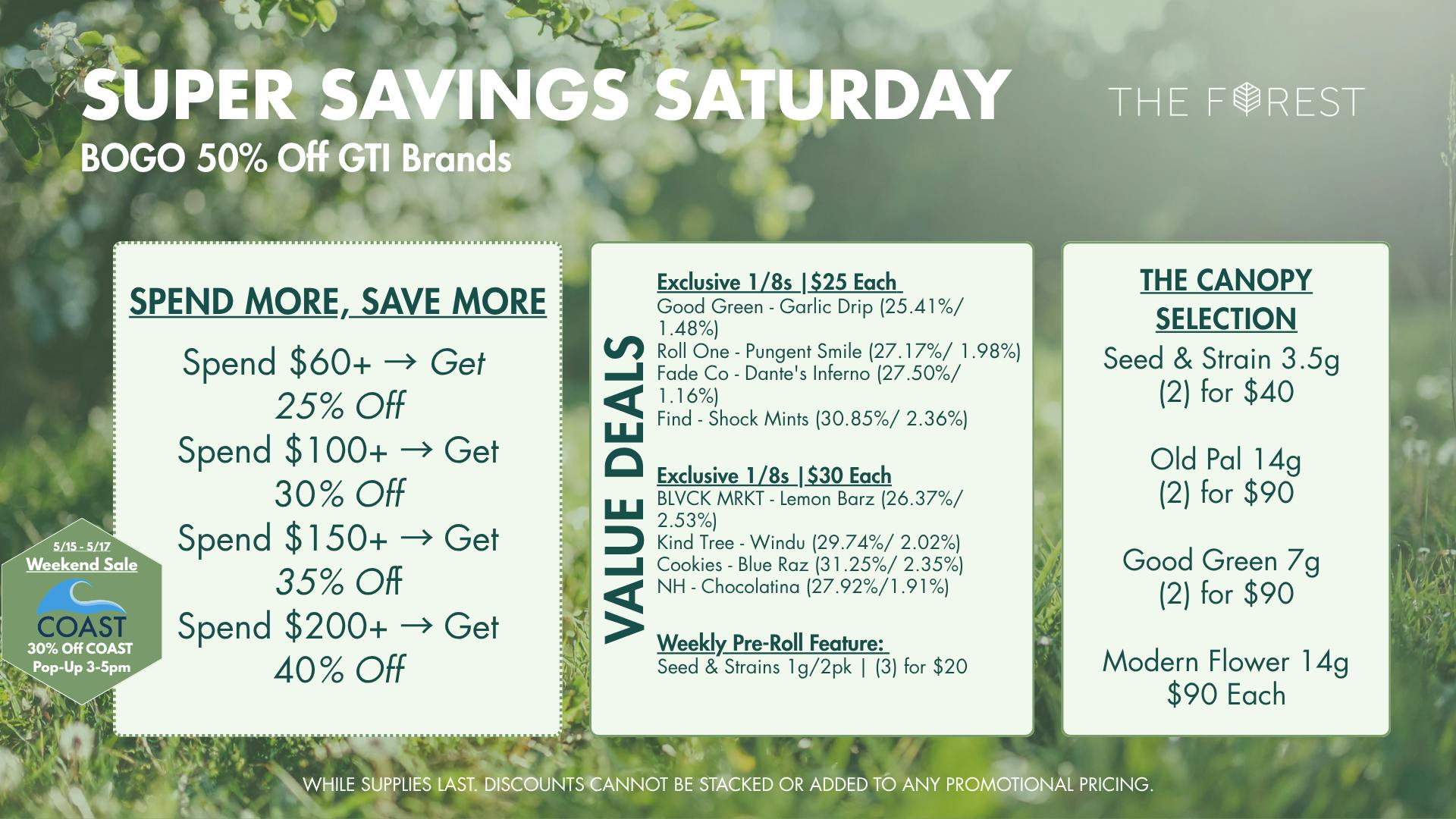 The Forest Baltimore Super Savings Saturday Spend More, Save More