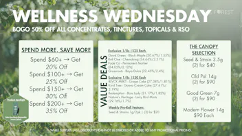 The Forest Baltimore Waxy Wednesday BOGO 50% Off All Concentrates