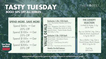 The Forest Baltimore Tasty Tuesday BOGO 50% Off Edibles