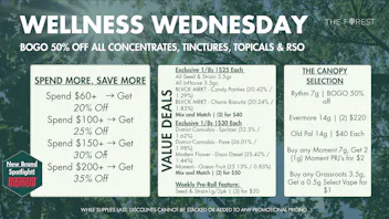 The Forest Baltimore BOGO 50% Off All Concentrates, TINCTURES, TOPICALS
