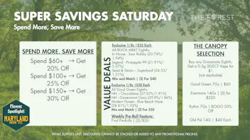 The Forest Baltimore Super Savings Saturday Spend More, Save More