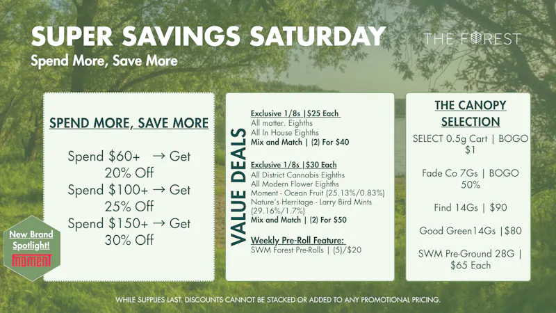 The Forest Baltimore Super Savings Saturday Spend More, Save More