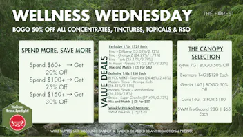 The Forest Baltimore BOGO 50% Off All Concentrates, TINCTURES, TOPICALS