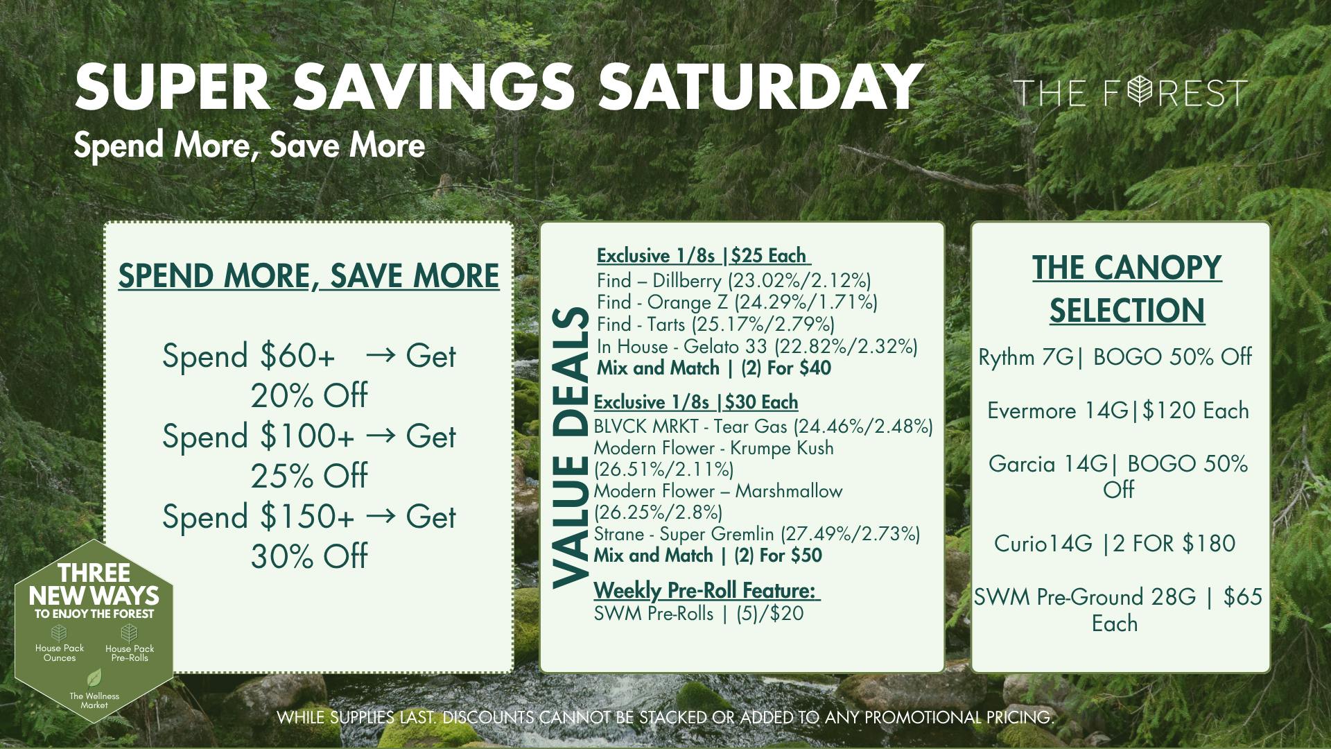 The Forest Baltimore Super Savings Saturday Spend More, Save More