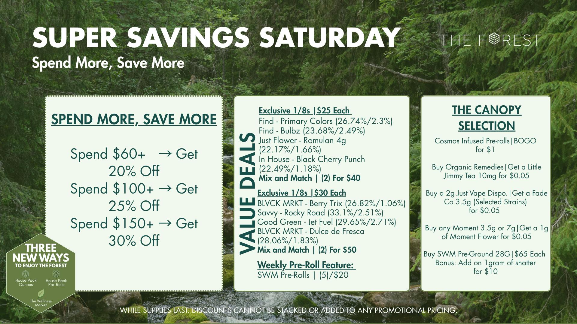 The Forest Baltimore Super Savings Saturday Spend More, Save More