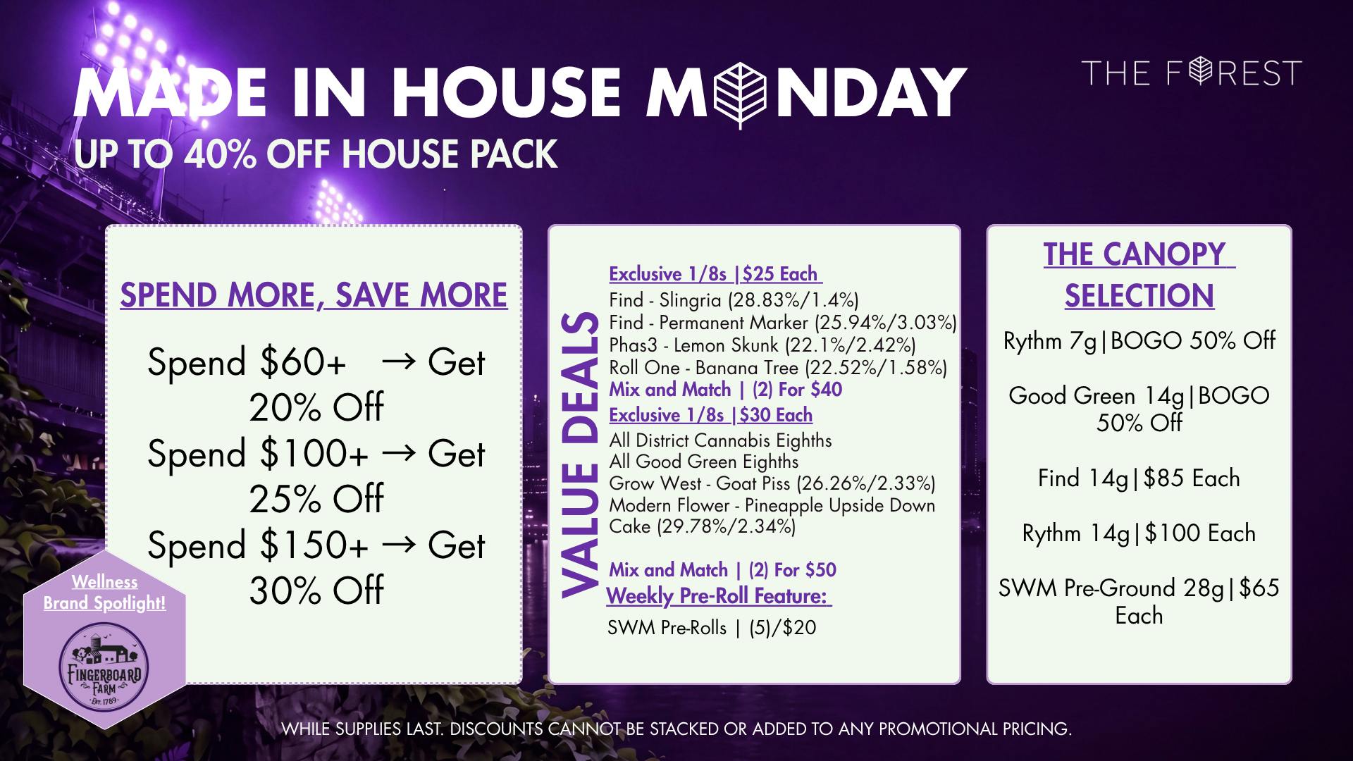 The Forest Baltimore Made In House Monday Up To 40% Off House Pack