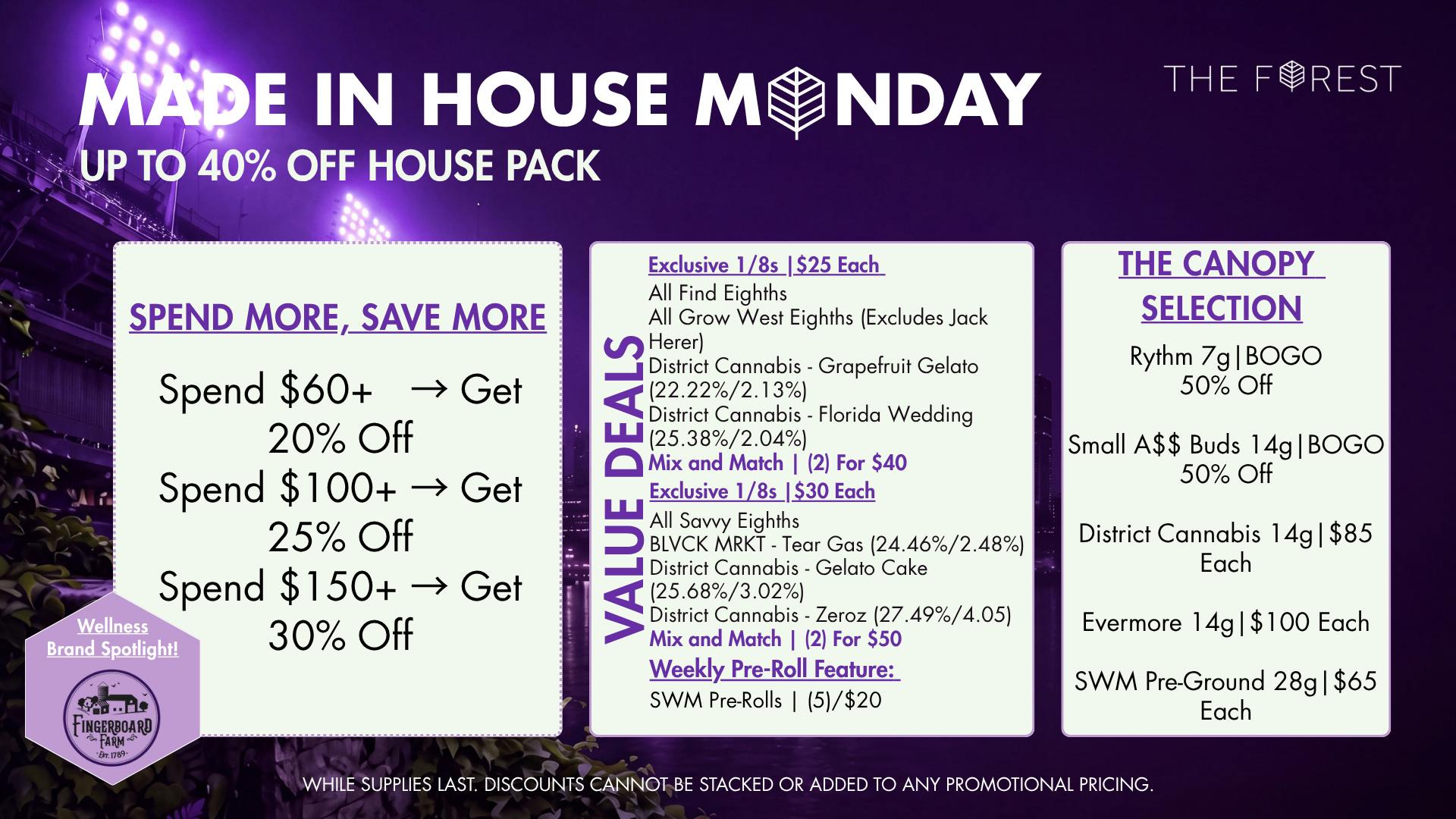 The Forest Baltimore Made In House Monday Up To 40% Off House pack