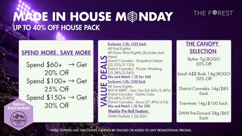 The Forest Baltimore Made In House Monday Up To 40% Off House pack