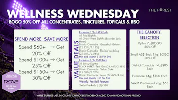 The Forest Baltimore BOGO 50% Off All Concentrates, TINCTURES, TOPICALS