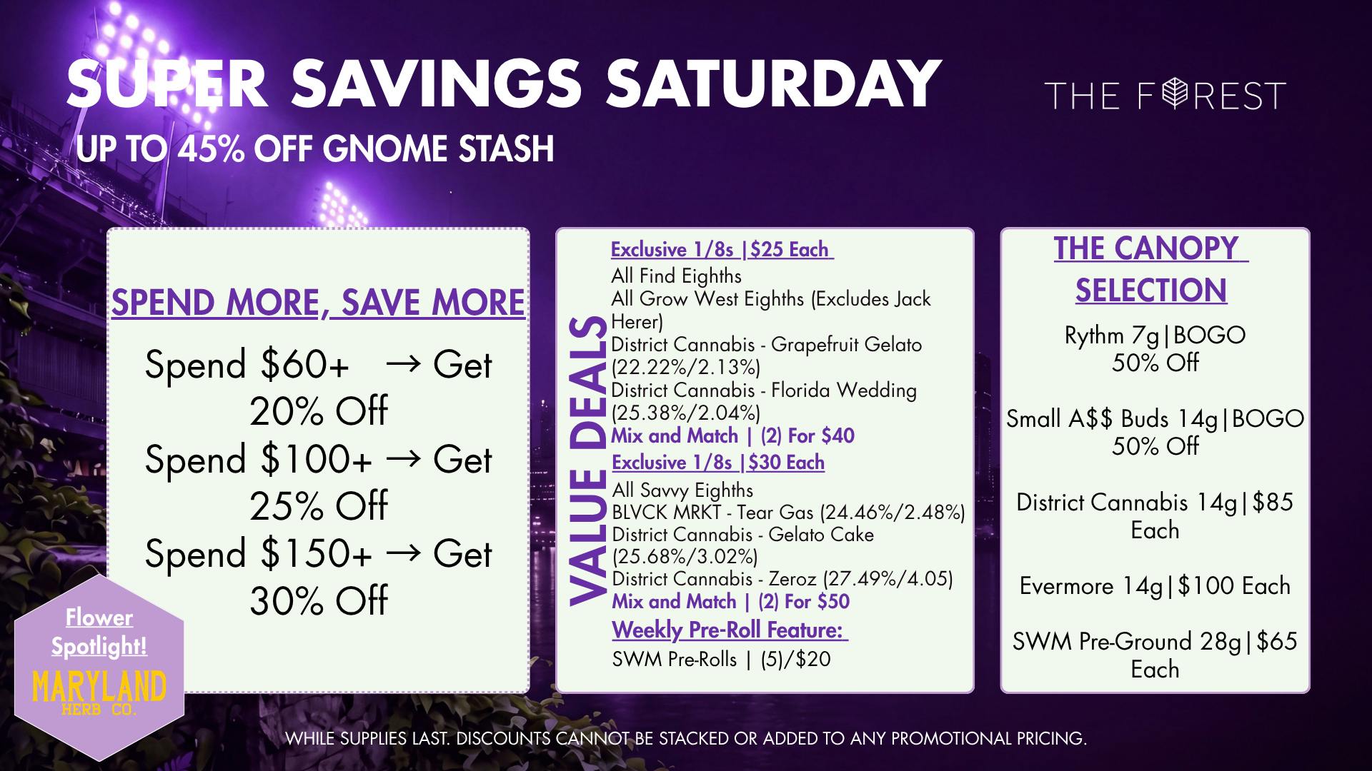 The Forest Baltimore Super Savings Saturday Up To 45% Off Gnome Stash