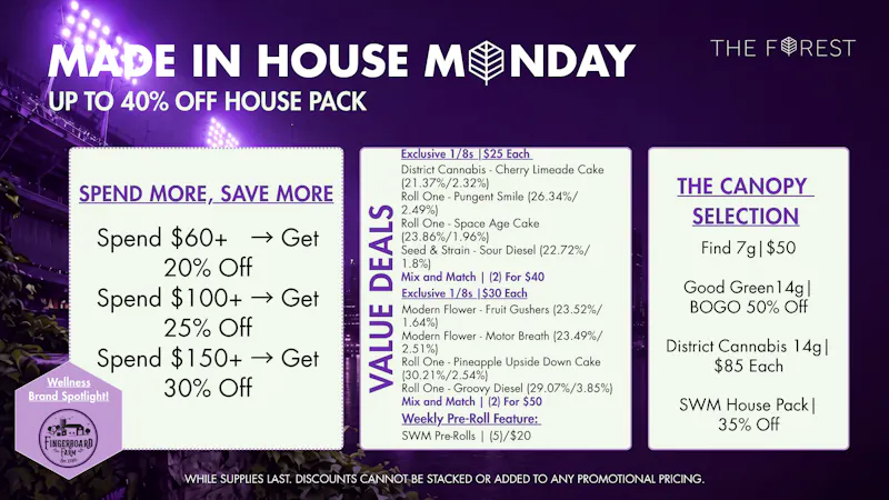 The Forest Baltimore Made In House Monday Up To 40% Off House Pack