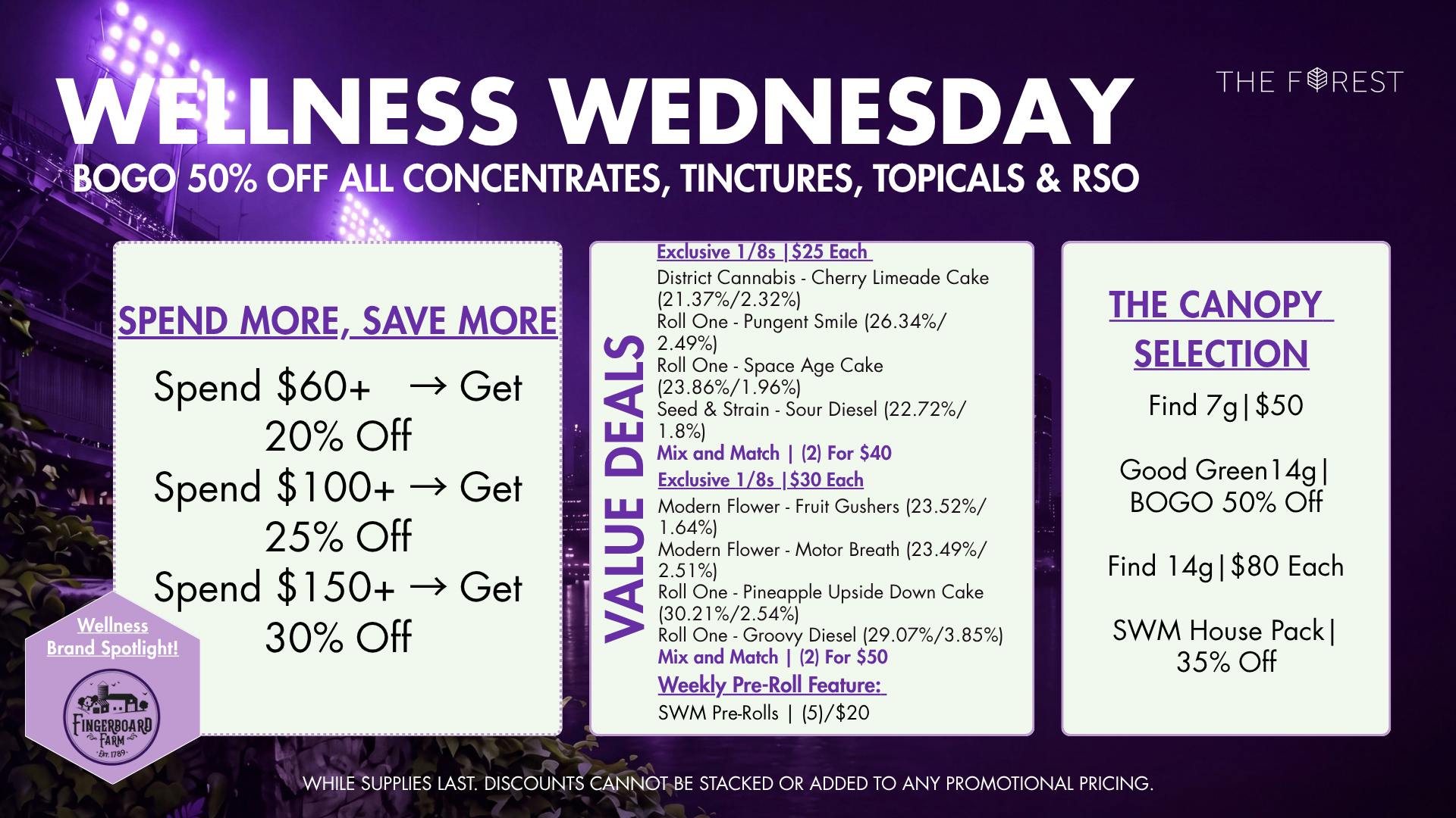 The Forest Baltimore BOGO 50% Off All Concentrates, TINCTURES, TOPICALS