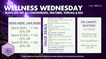 The Forest Baltimore BOGO 50% Off All Concentrates, TINCTURES, TOPICALS