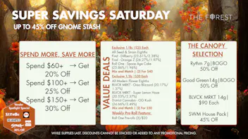 The Forest Baltimore Super Savings Saturday Up To 45% Off Gnome Stash