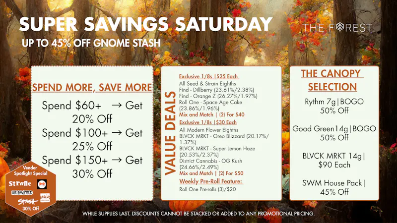 The Forest Baltimore Super Savings Saturday Up To 45% Off Gnome Stash