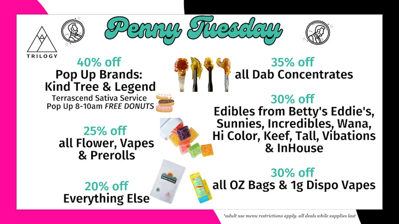 Trilogy Wellness FREE DONUTS + 40% OFF KIND TREE & LEGEND