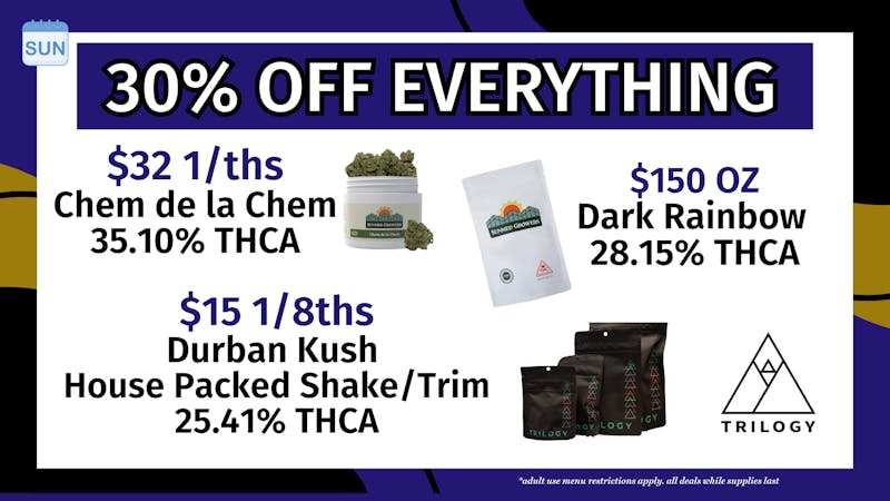 Trilogy Wellness 30% off Everything!