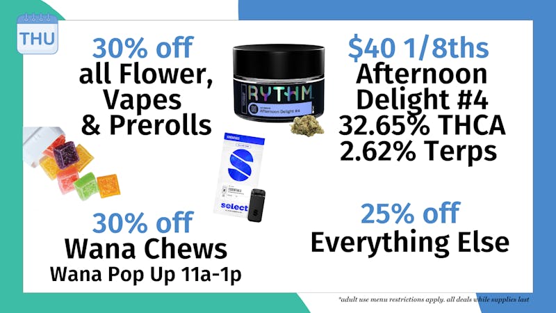 Trilogy Wellness 30% off all Flower, Vapes & Prerolls
