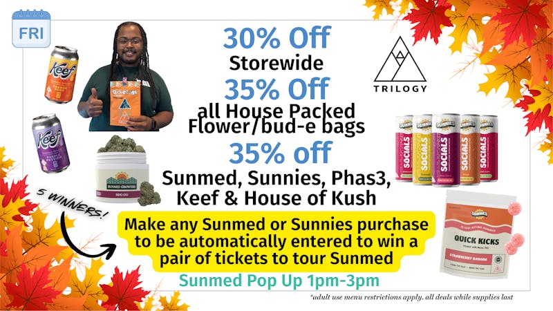 Trilogy Wellness 30% off Storewide + FREE DONUTS 8-10 AM