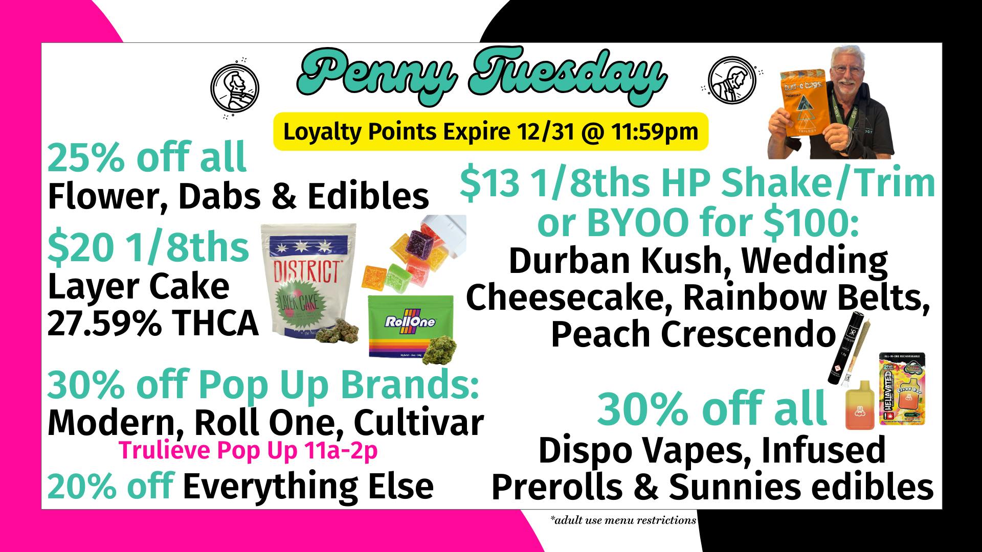 Trilogy Wellness $13 1/8THS + 30% OFF MAJOR BRANDS, DISPO VAPES
