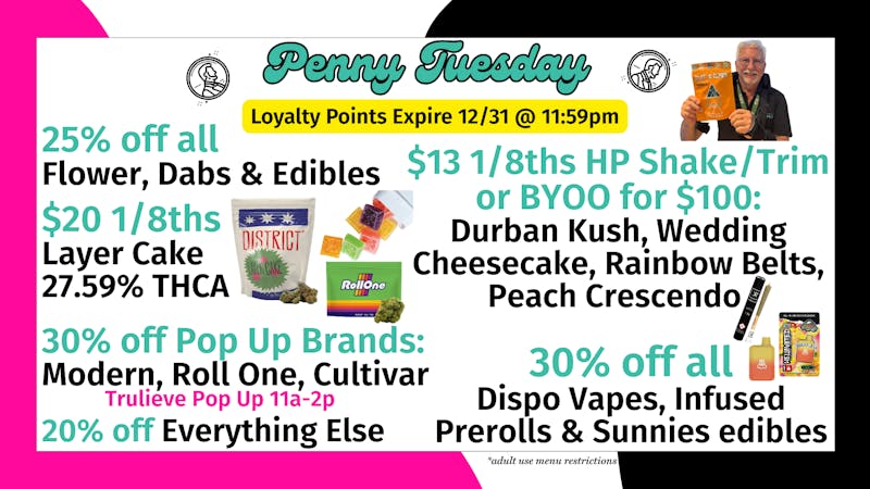 Trilogy Wellness $13 1/8THS + 30% OFF MAJOR BRANDS, DISPO VAPES