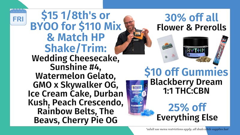 Trilogy Wellness 30% off all Flower & Prerolls