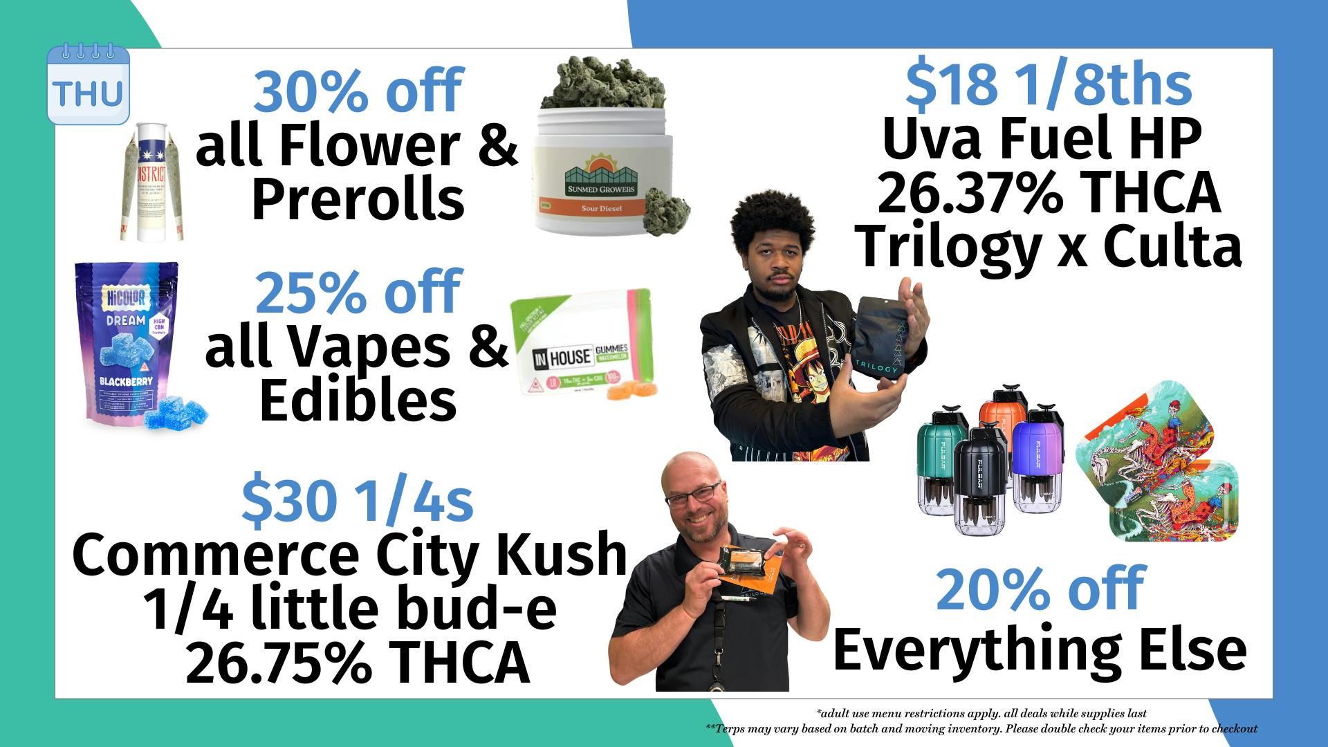 Trilogy Wellness 30% off all Flower & Prerolls