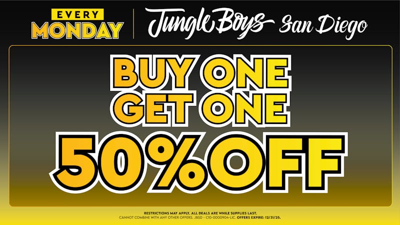 Jungle Boys San Diego Every Monday until 12/31