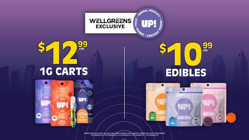 Wellgreens - Mission Valley - Marijuana Weed Dispensary UP CARTS 12.99!! UP EDIBLES 10.99!!