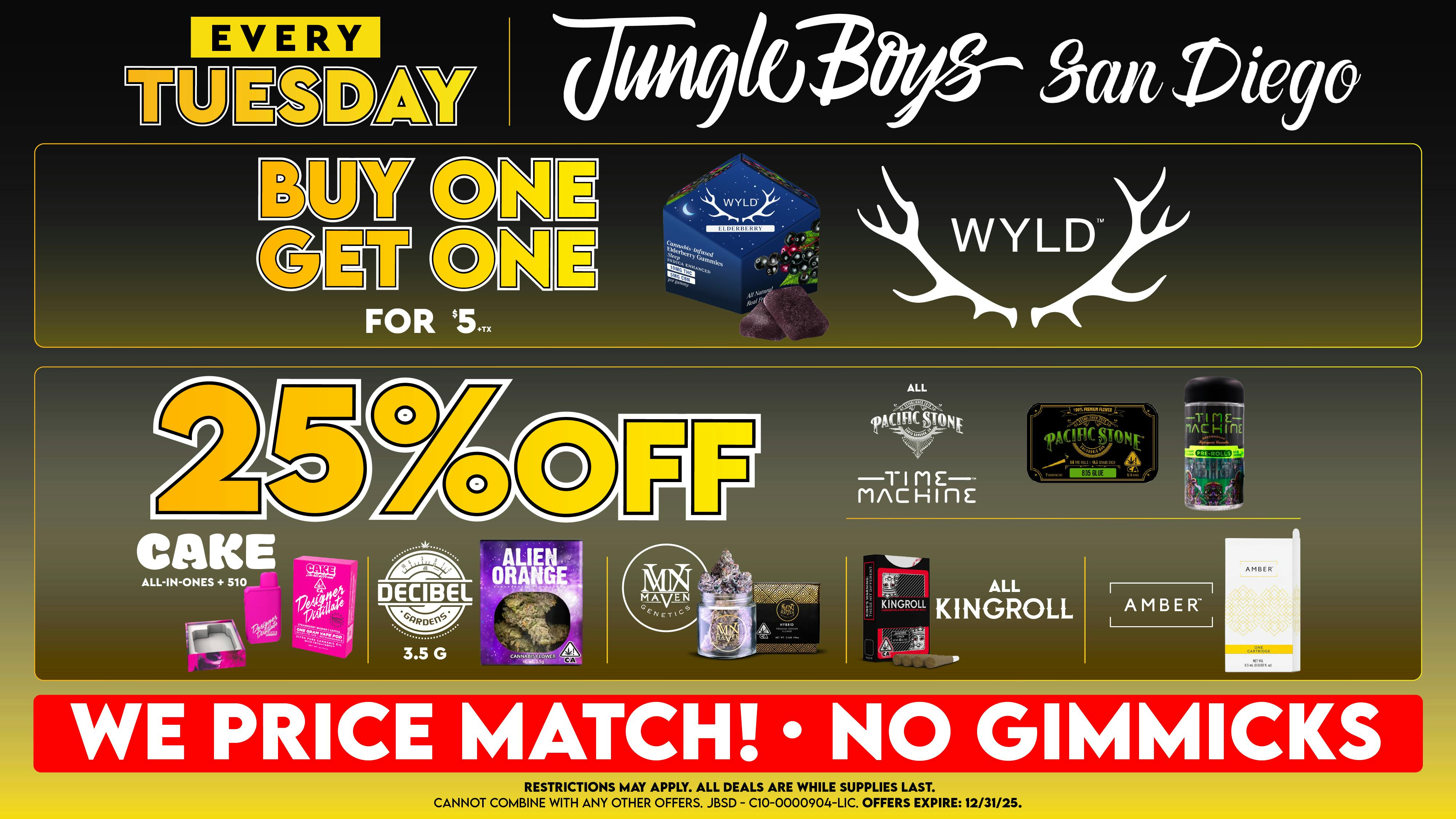 Jungle Boys San Diego Every Tuesday Until 12/31