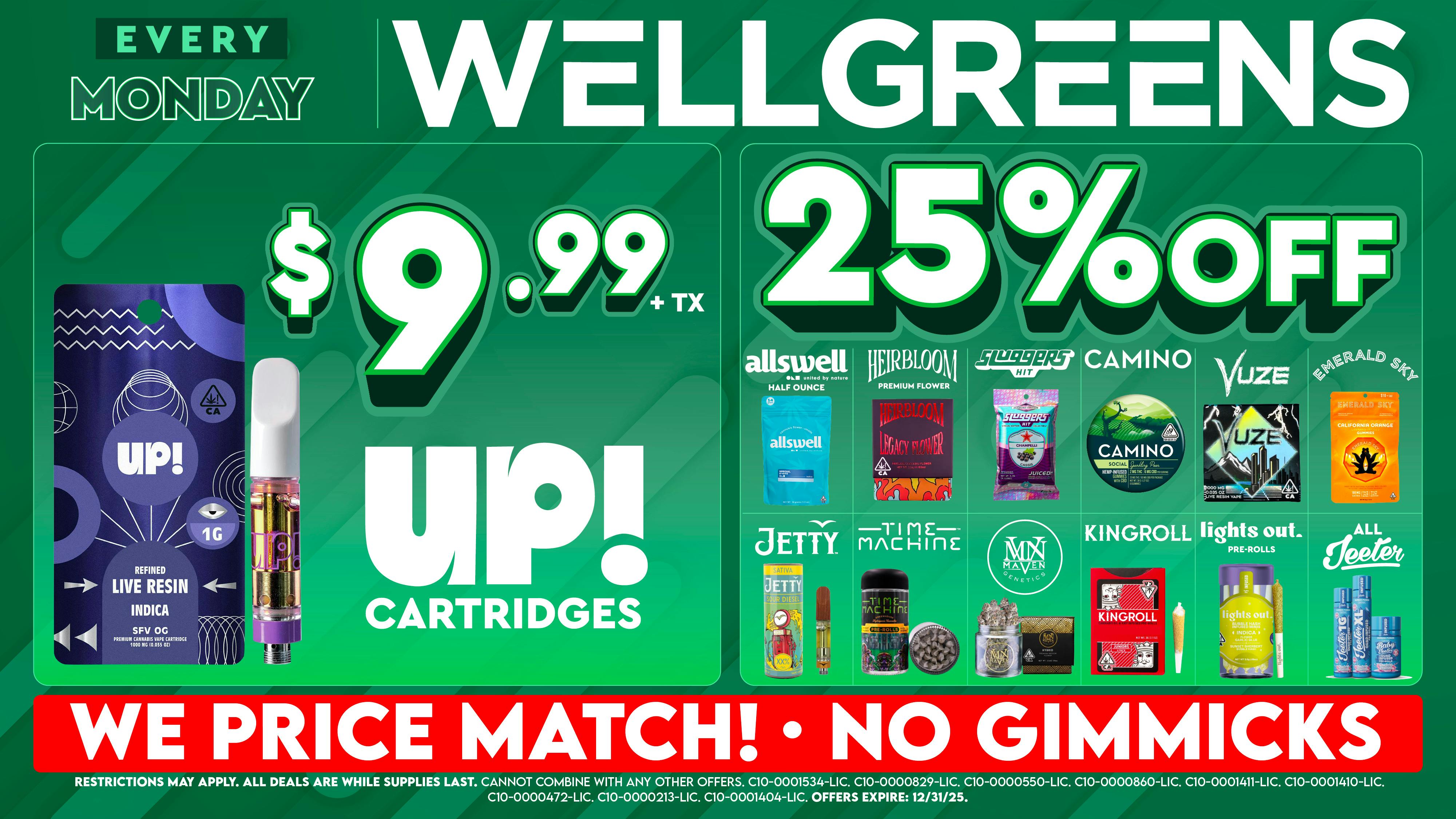 Wellgreens - Lemon Grove - Marijuana Weed Dispensary Every Monday until 12/31