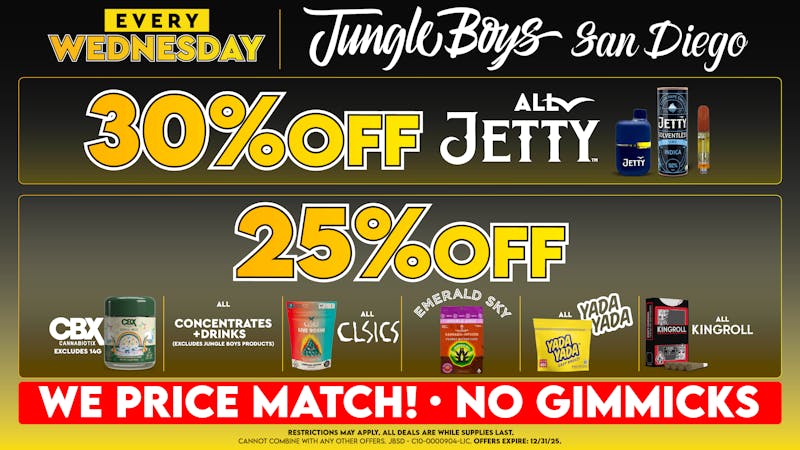 Jungle Boys San Diego Every Wednesday until 12/31