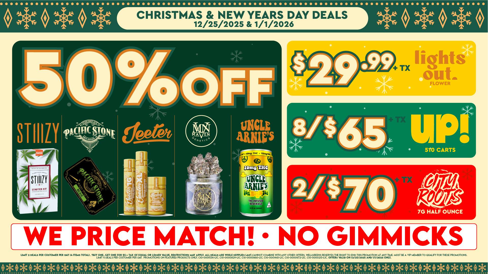 Wellgreens - Vista - Marijuana Weed Dispensary Christmas Holiday Deal