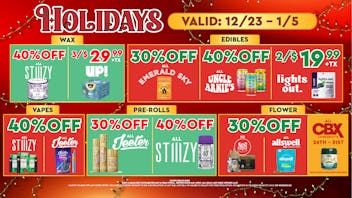 Wellgreens - Pacific Beach - Marijuana Weed Dispensary Holiday Week Deals