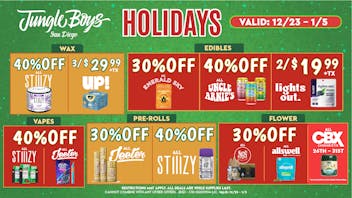 Jungle Boys San Diego Holiday Week Deals