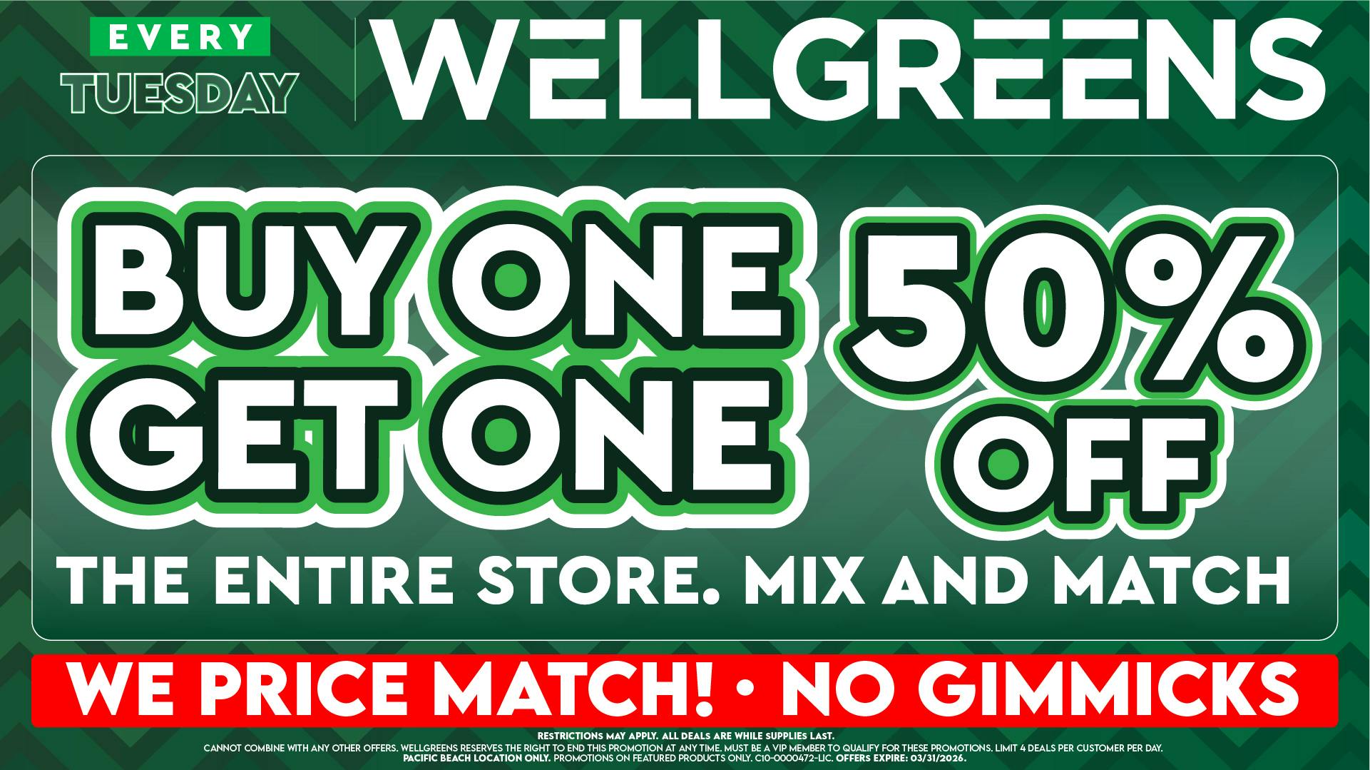 Wellgreens - Encinitas - Marijuana Weed Dispensary Every Tuesday until 03/31