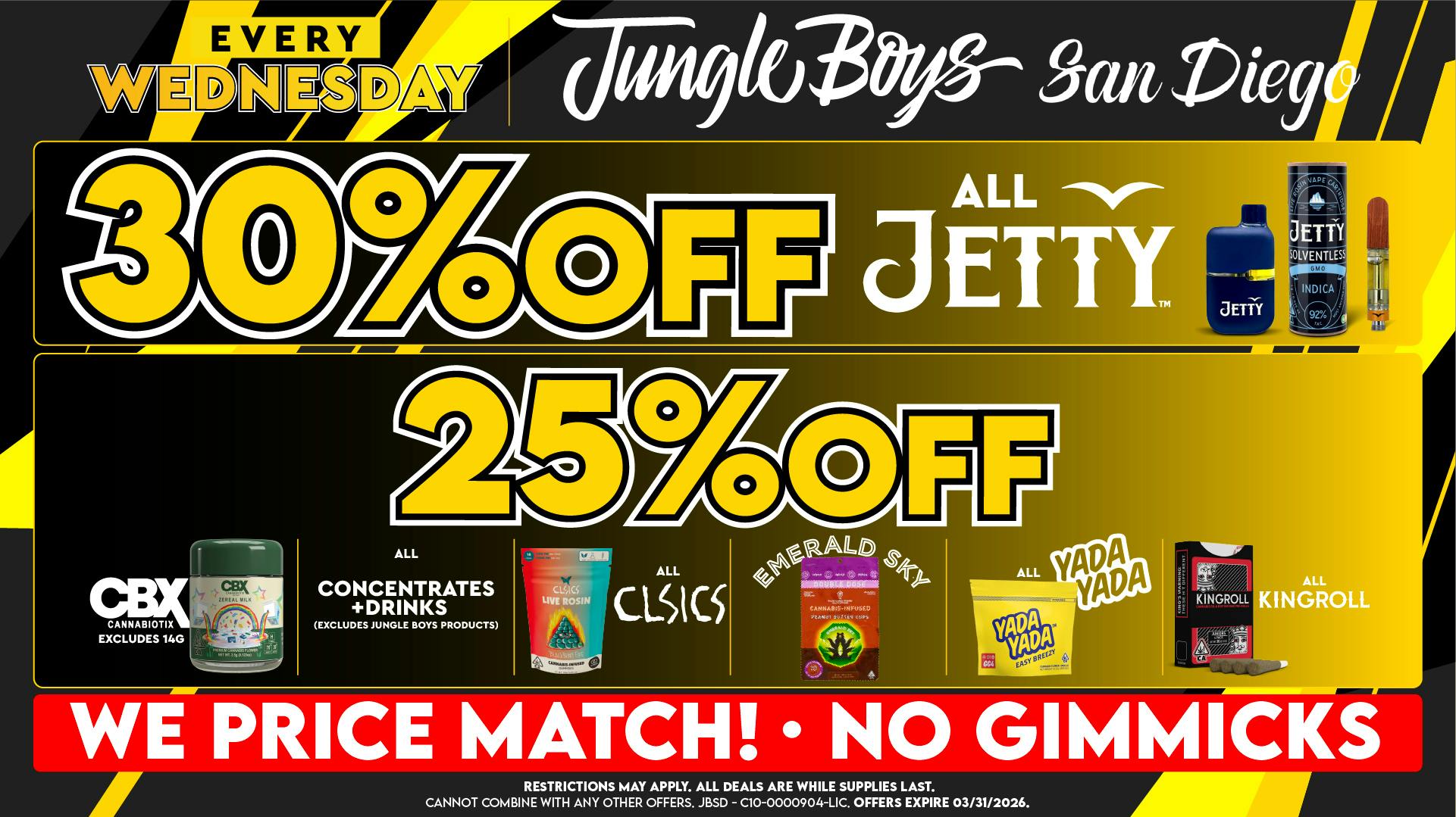 Jungle Boys San Diego Every Wednesday until 03/31