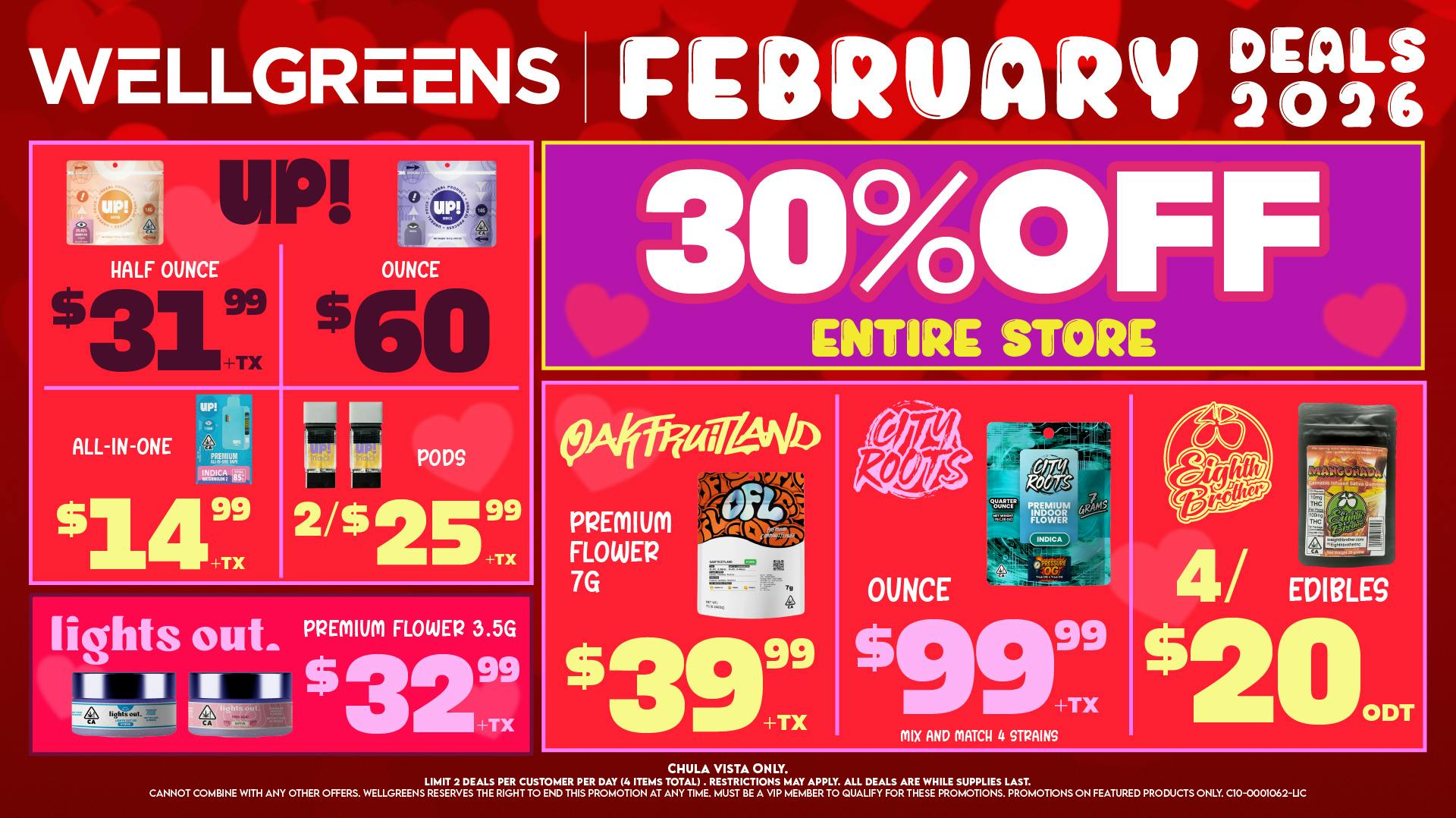 Wellgreens - Chula Vista - Marijuana Weed Dispensary February Deals