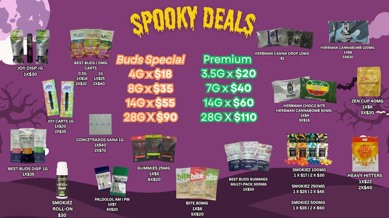 Buds Cannabis Dispensary LLEGO HALLOWEEN Y EN BUDS LO SABEMOS!