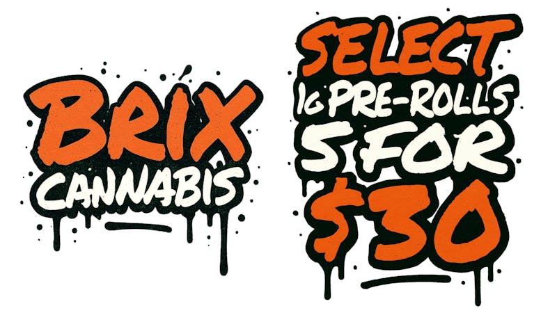 420 Warehouse Select Brix Pre-Rolls 5 For $30