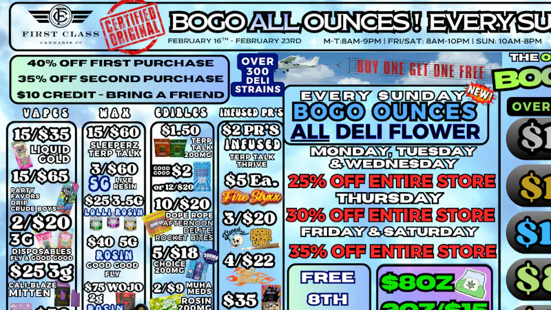 Test Logistics Demo - Pickup 1 💨BOGO OUNCES💨✶OVER 300 STRAINS!✶💨2OZ/$15✶💨