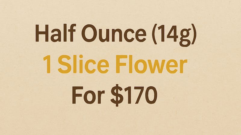 Happy Goat Dispensary : Rochester NY Half Ounce (14g) 1 Slice Flower For $170