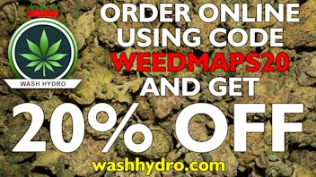Wash Hydro Medical Cannabis Dispensary 20% Off Your Order